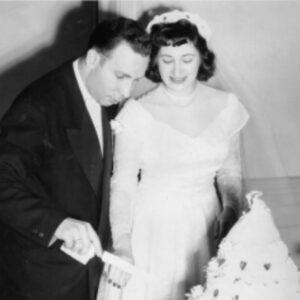 Hillard & Ruth at their wedding reception.